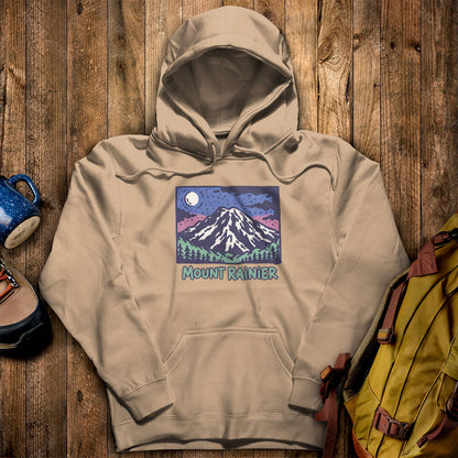 Mount Rainier at Night Hoodie