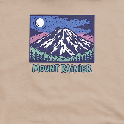 Mount Rainier at Night Crewneck Sweatshirt