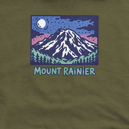 Mount Rainier at Night Crewneck Sweatshirt