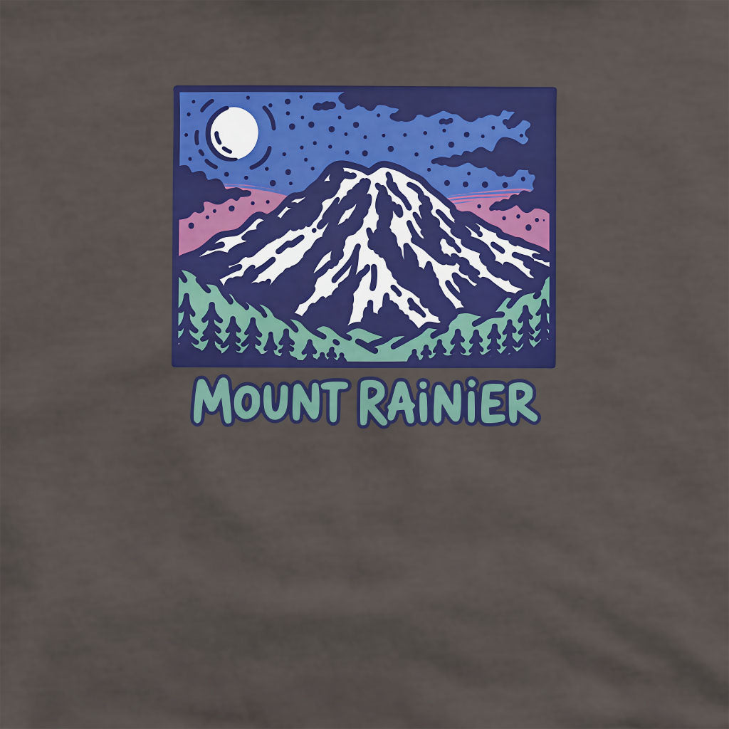Mount Rainier at Night Crewneck Sweatshirt