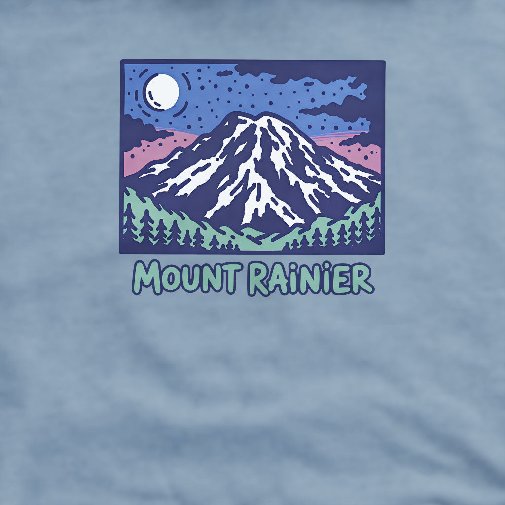 Mount Rainier at Night Crewneck Sweatshirt