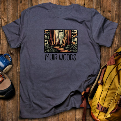 Muir Woods National Monument T-Shirt Heather Navy Adventure and Outdoors Themed T-Shirt