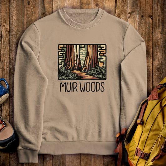 Muir Woods National Monument Crewneck Sweatshirt Sand Adventure and Outdoors Themed Sweatshirt