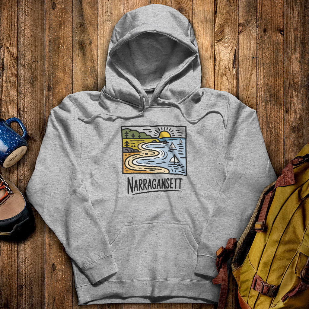 Narragansett Bay Hoodie Sport Grey Adventure and Outdoors Themed Hoodie