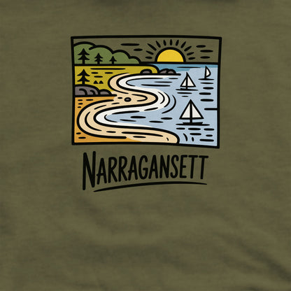 Narragansett Bay Crewneck Sweatshirt Adventure and Outdoors Themed Sweatshirt