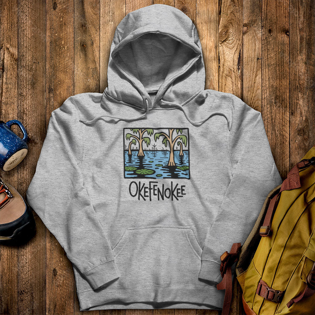 Okefenokee National Wildlife Refuge Hoodie Sport Grey Adventure and Outdoors Themed Hoodie