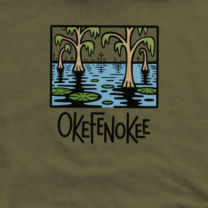 Okefenokee National Wildlife Refuge Crewneck Sweatshirt Adventure and Outdoors Themed Sweatshirt