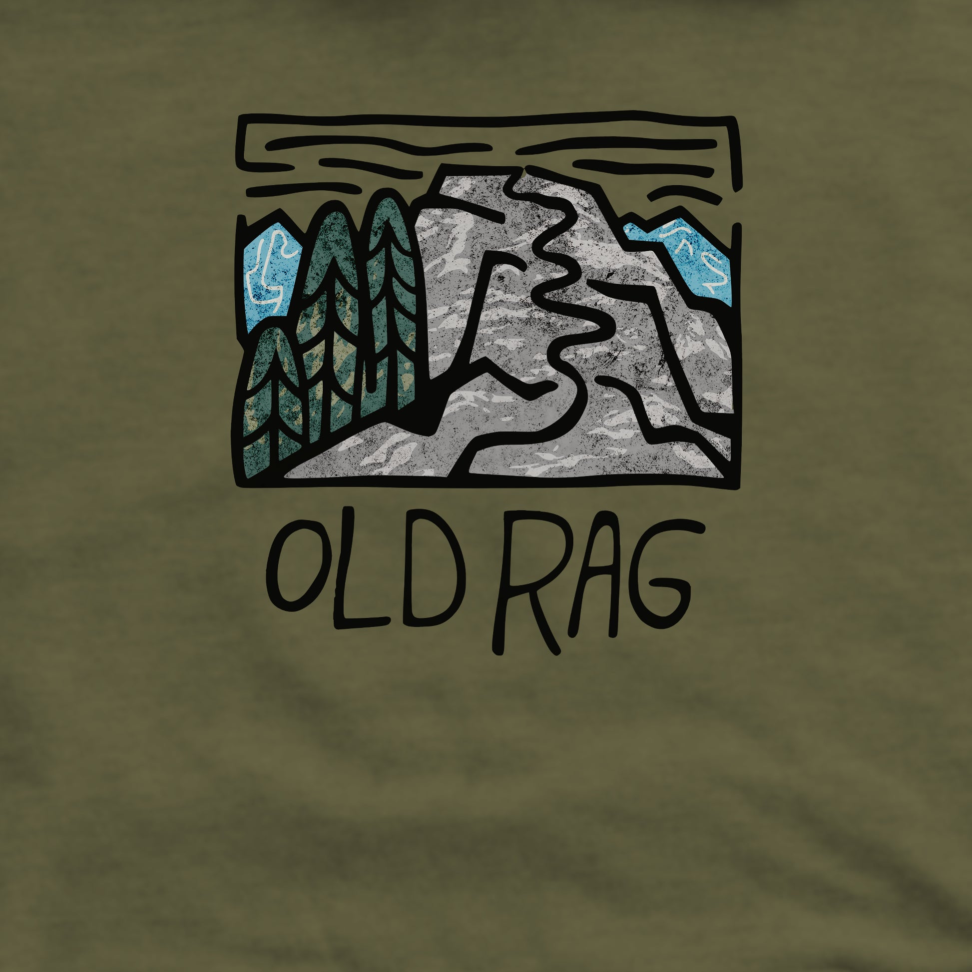 Old Rag Mountain Crewneck Sweatshirt Adventure and Outdoors Themed Sweatshirt