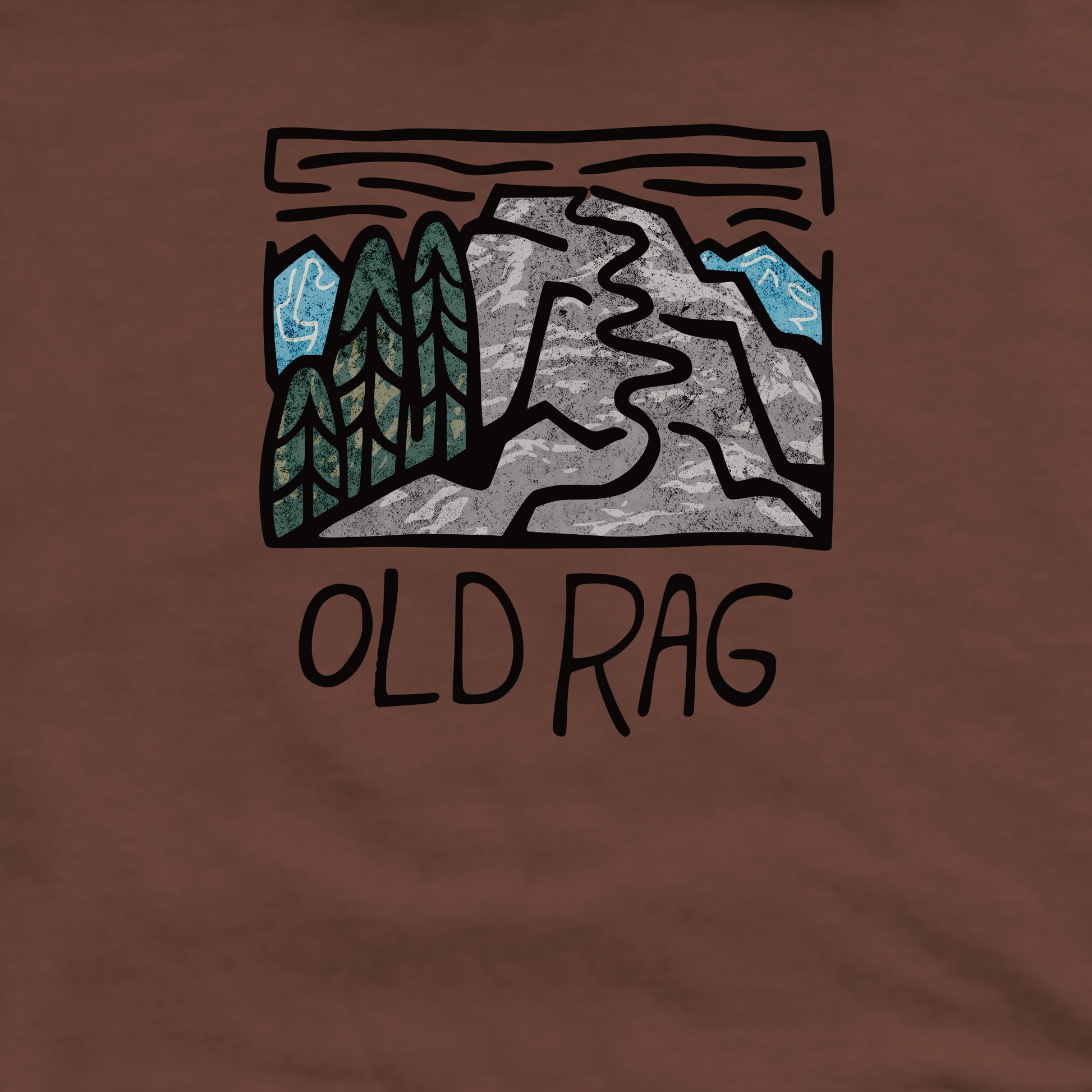 Old Rag Mountain Crewneck Sweatshirt Adventure and Outdoors Themed Sweatshirt