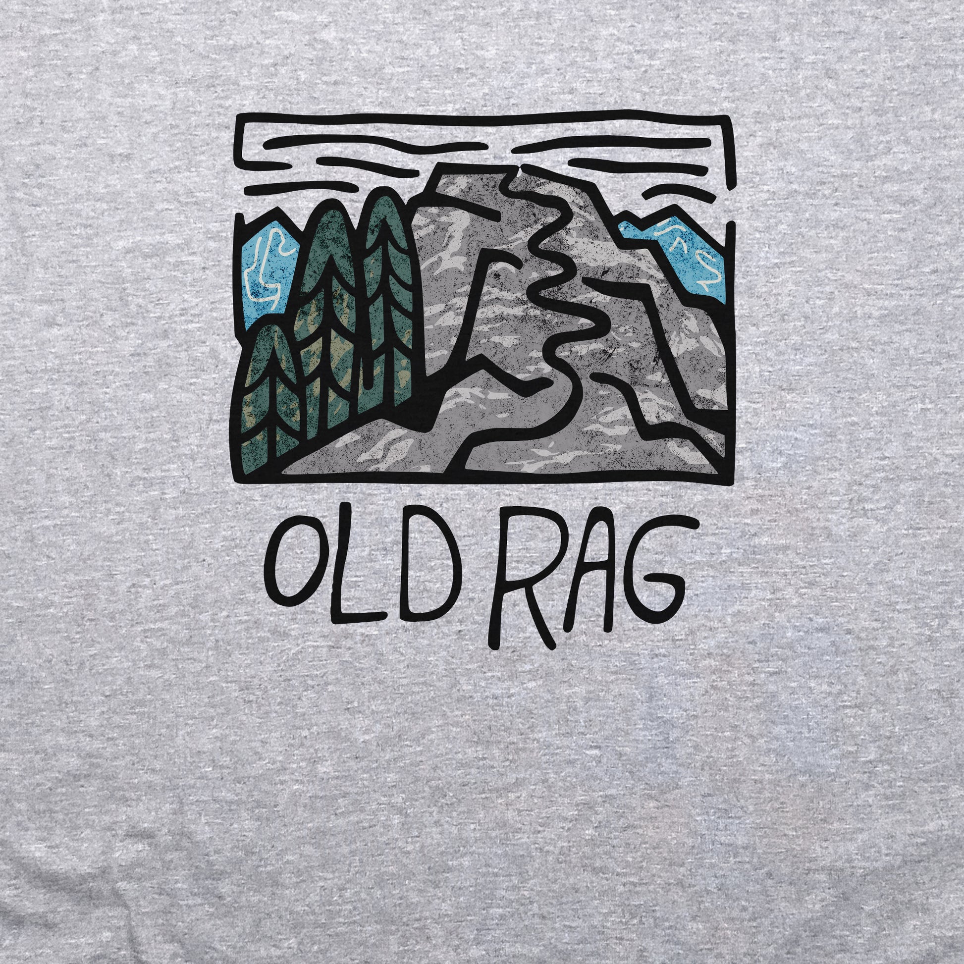 Old Rag Mountain Crewneck Sweatshirt Adventure and Outdoors Themed Sweatshirt