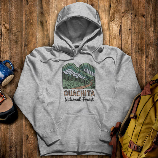 Ouachita National Forest Hoodie Sport Grey Adventure and Outdoors Themed Hoodie