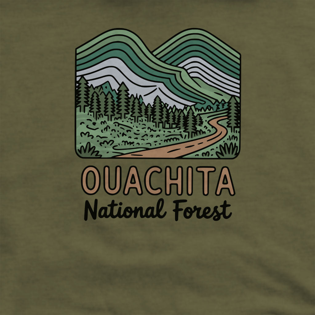 Ouachita National Forest Crewneck Sweatshirt Adventure and Outdoors Themed Sweatshirt