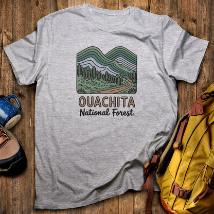 Ouachita National Forest T-Shirt Sport Grey Adventure and Outdoors Themed T-Shirt