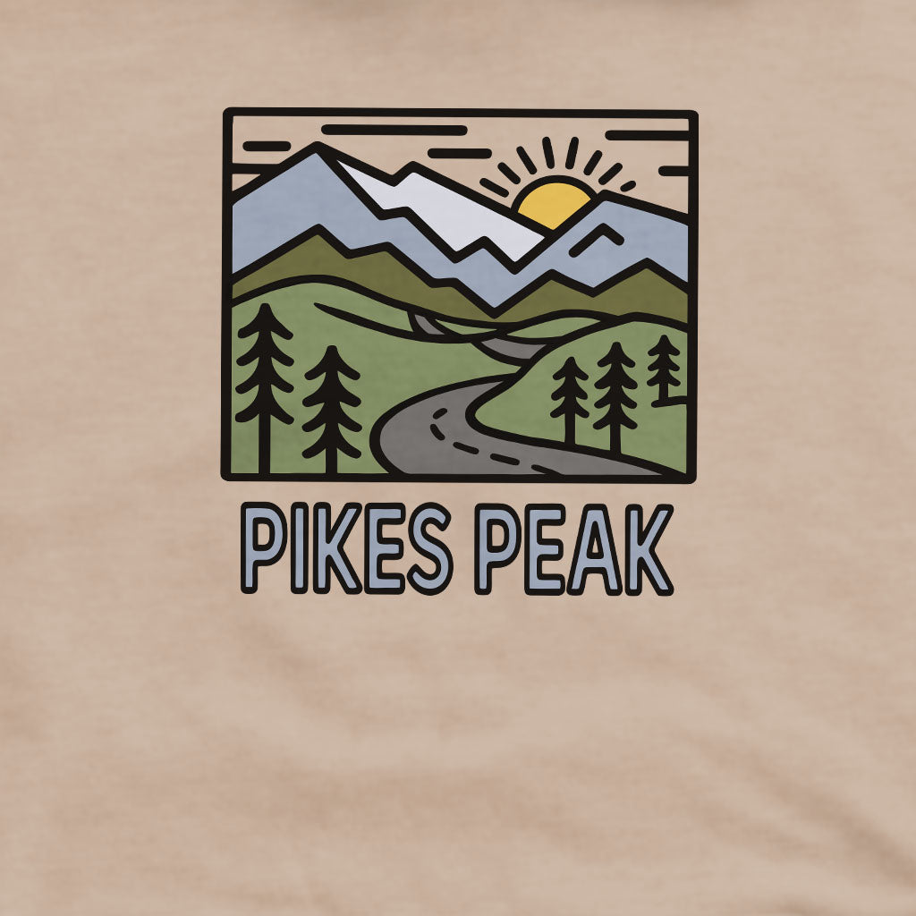 Pikes Peak Crewneck Sweatshirt Adventure and Outdoors Themed Sweatshirt
