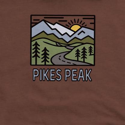 Pikes Peak Crewneck Sweatshirt Adventure and Outdoors Themed Sweatshirt