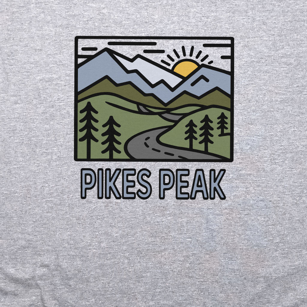 Pikes Peak Crewneck Sweatshirt Adventure and Outdoors Themed Sweatshirt