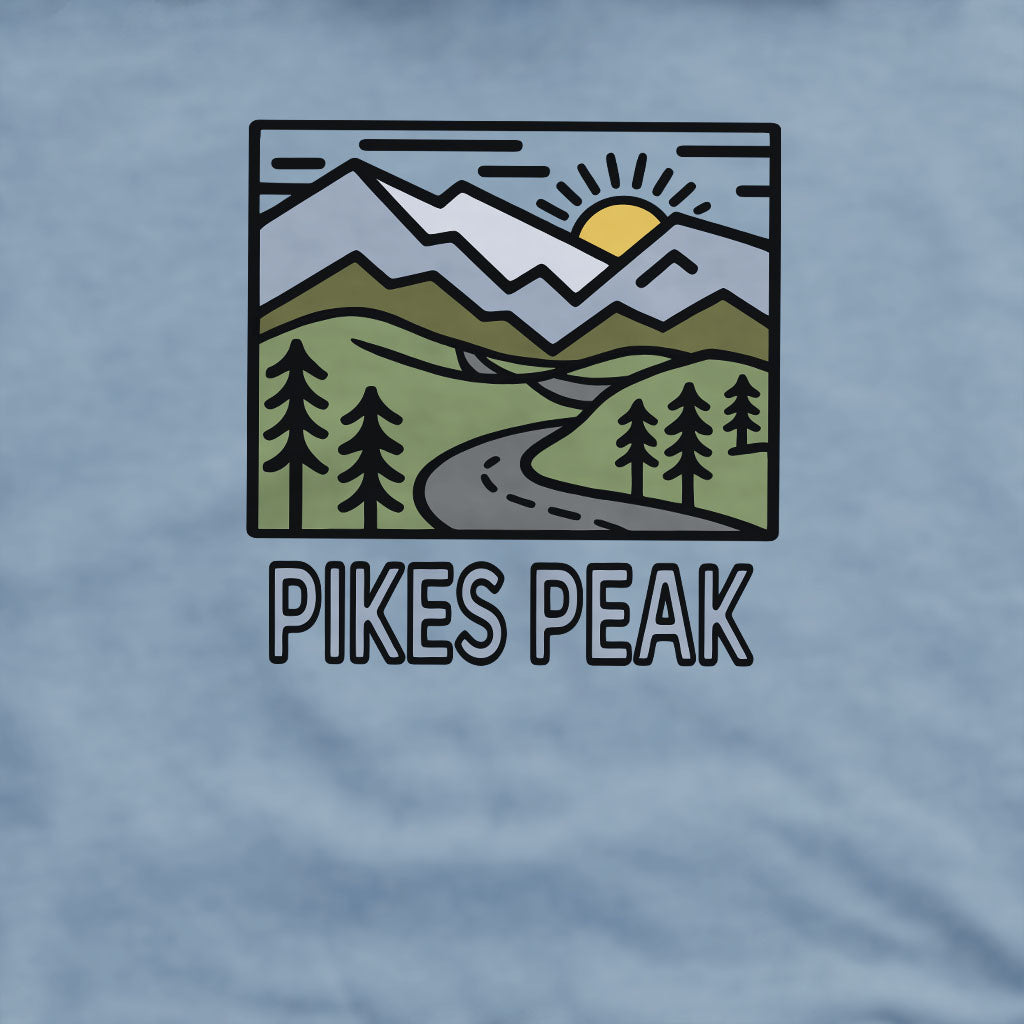 Pikes Peak Crewneck Sweatshirt Adventure and Outdoors Themed Sweatshirt