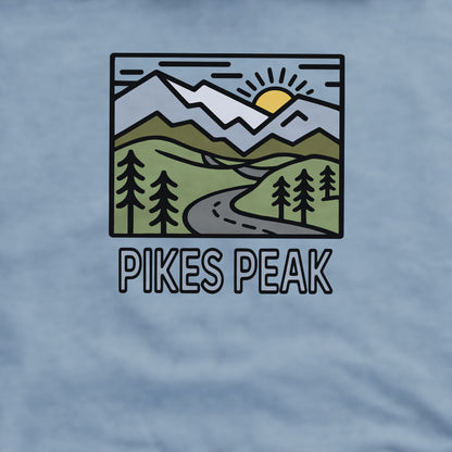 Pikes Peak Crewneck Sweatshirt Adventure and Outdoors Themed Sweatshirt
