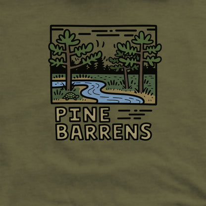 Pine Barrens Crewneck Sweatshirt Adventure and Outdoors Themed Sweatshirt