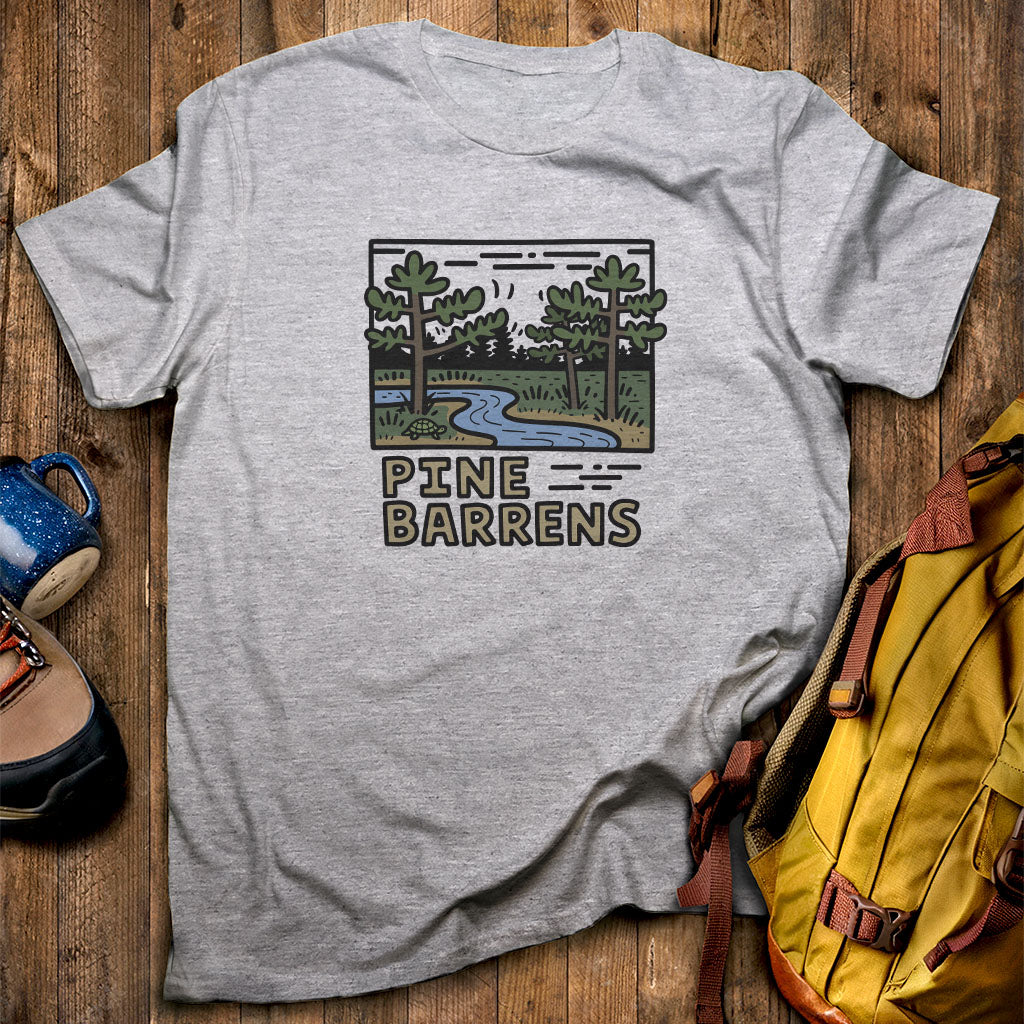 Pine Barrens T-Shirt Sport Grey Adventure and Outdoors Themed T-Shirt