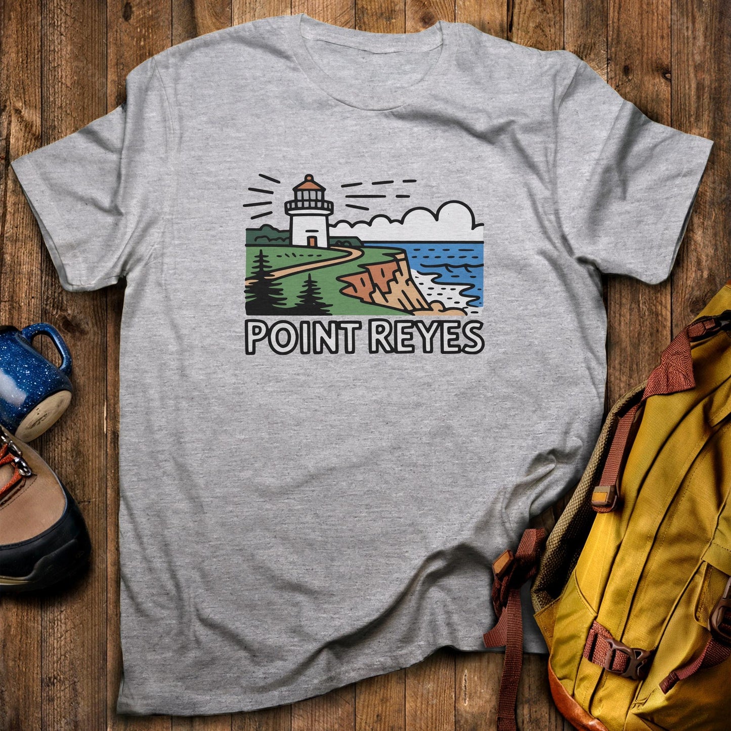 Point Reyes National Seashore T-Shirt Sport Grey Adventure and Outdoors Themed T-Shirt