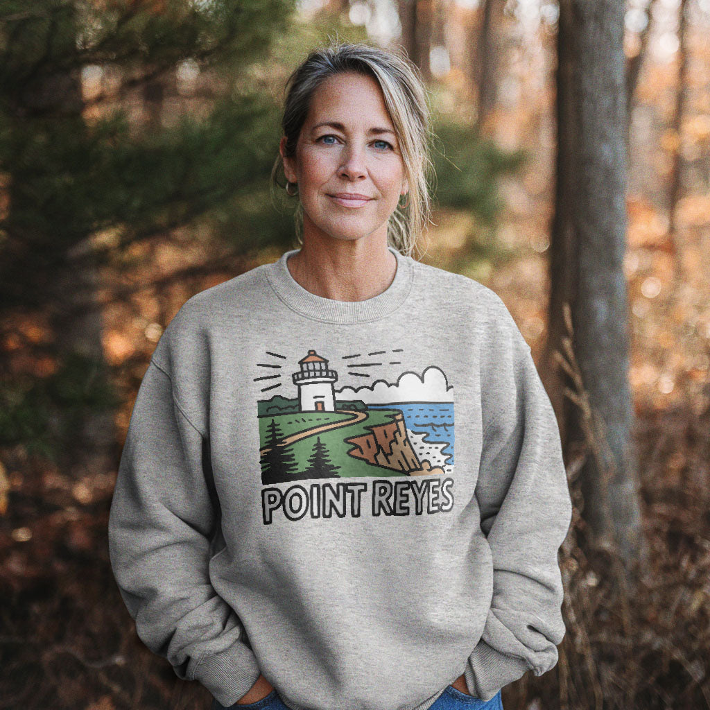 Point Reyes National Seashore Crewneck Sweatshirt Adventure and Outdoors Themed Sweatshirt