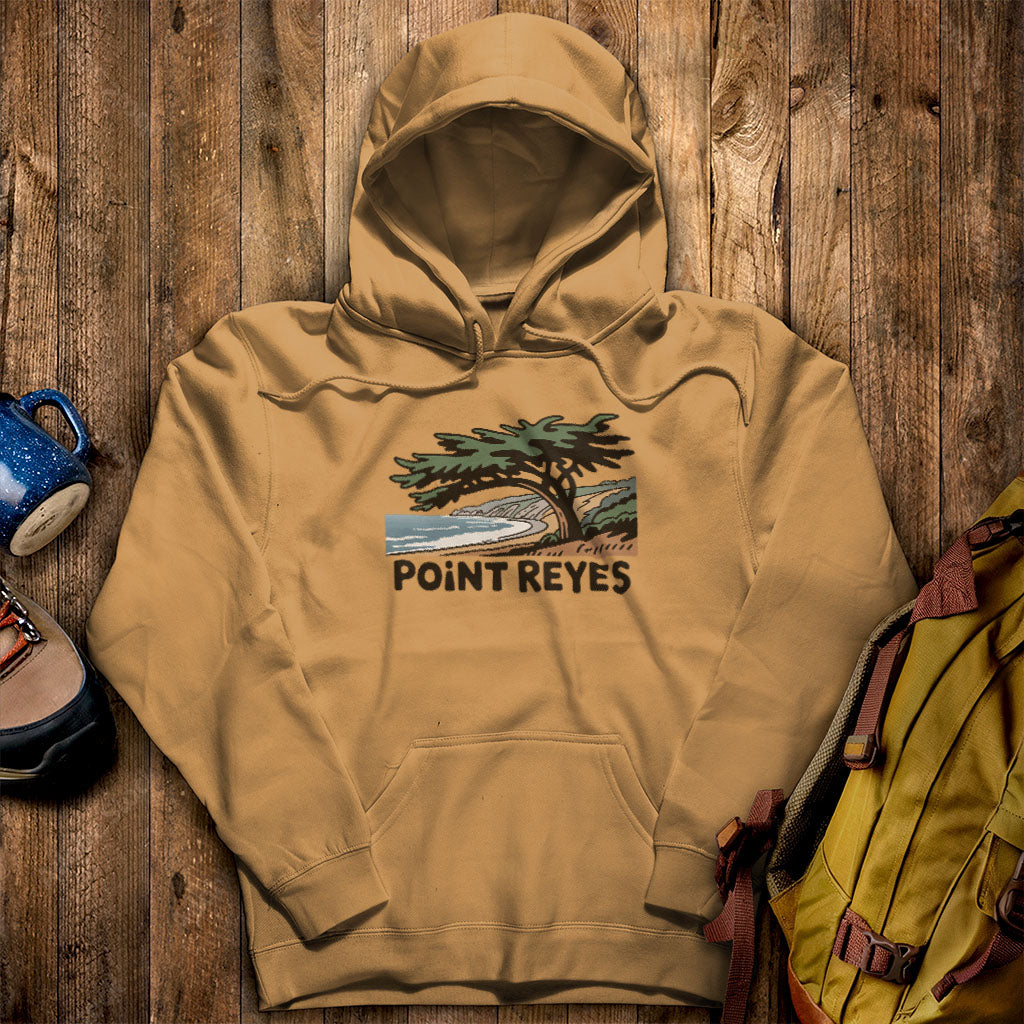 Point Reyes National Seashore Hoodie Mustard Adventure and Outdoors Themed Hoodie