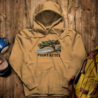 Point Reyes National Seashore Hoodie Mustard Adventure and Outdoors Themed Hoodie