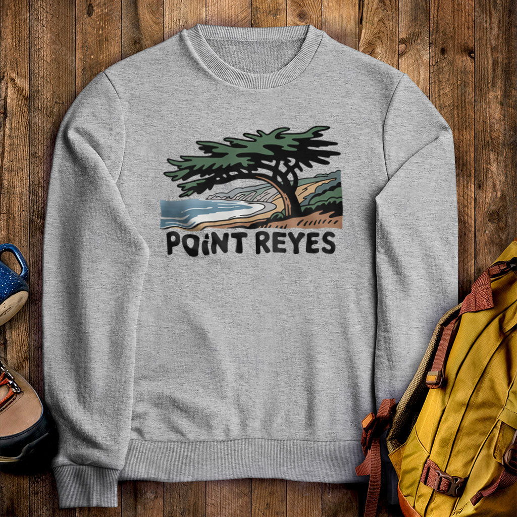 Point Reyes National Seashore Crewneck Sweatshirt Sport Grey Adventure and Outdoors Themed Sweatshirt