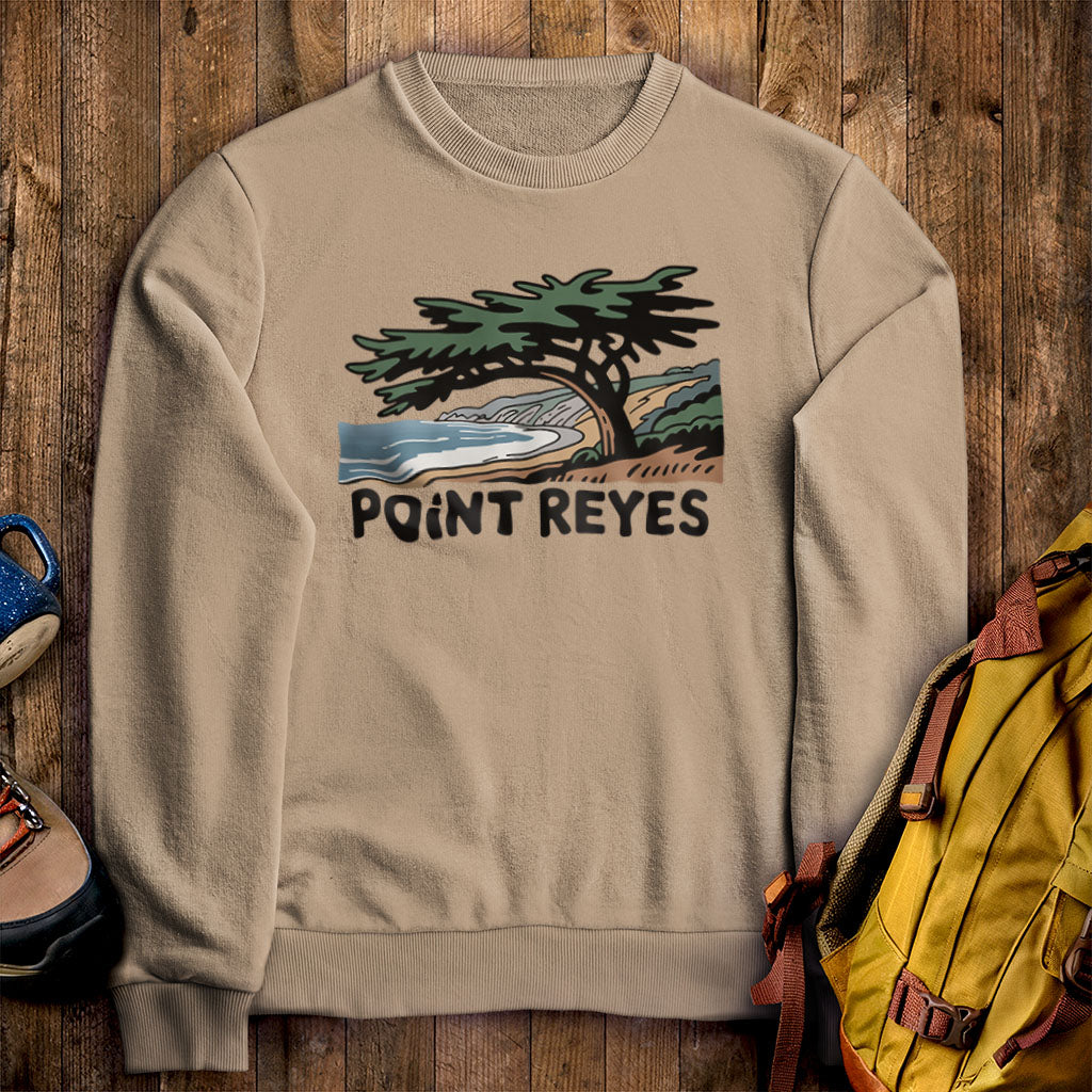 Point Reyes National Seashore Crewneck Sweatshirt Sand Adventure and Outdoors Themed Sweatshirt