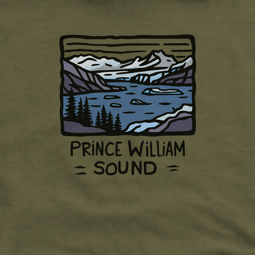 Prince William Sound Hoodie Adventure and Outdoors Themed Hoodie