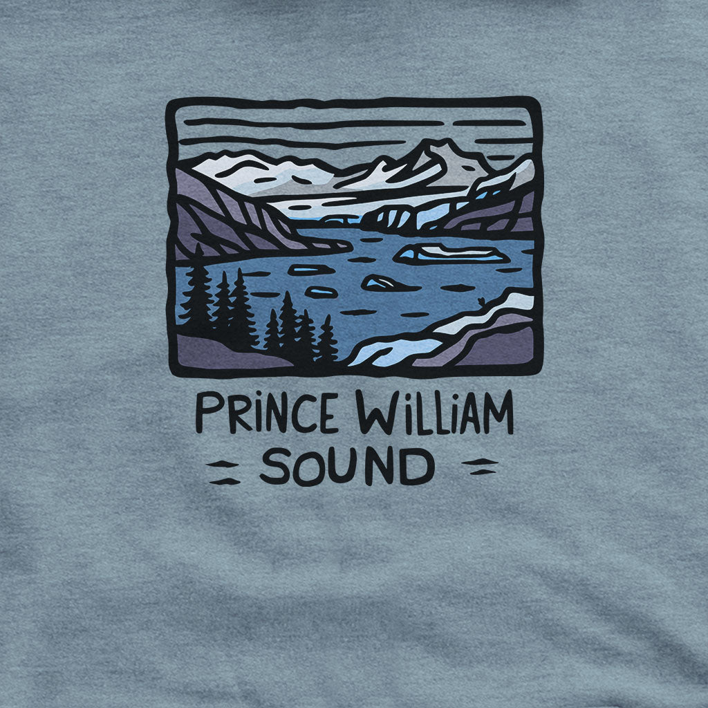 Prince William Sound Hoodie Adventure and Outdoors Themed Hoodie