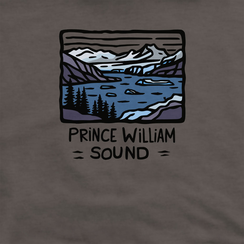 Prince William Sound Crewneck Sweatshirt Adventure and Outdoors Themed Sweatshirt