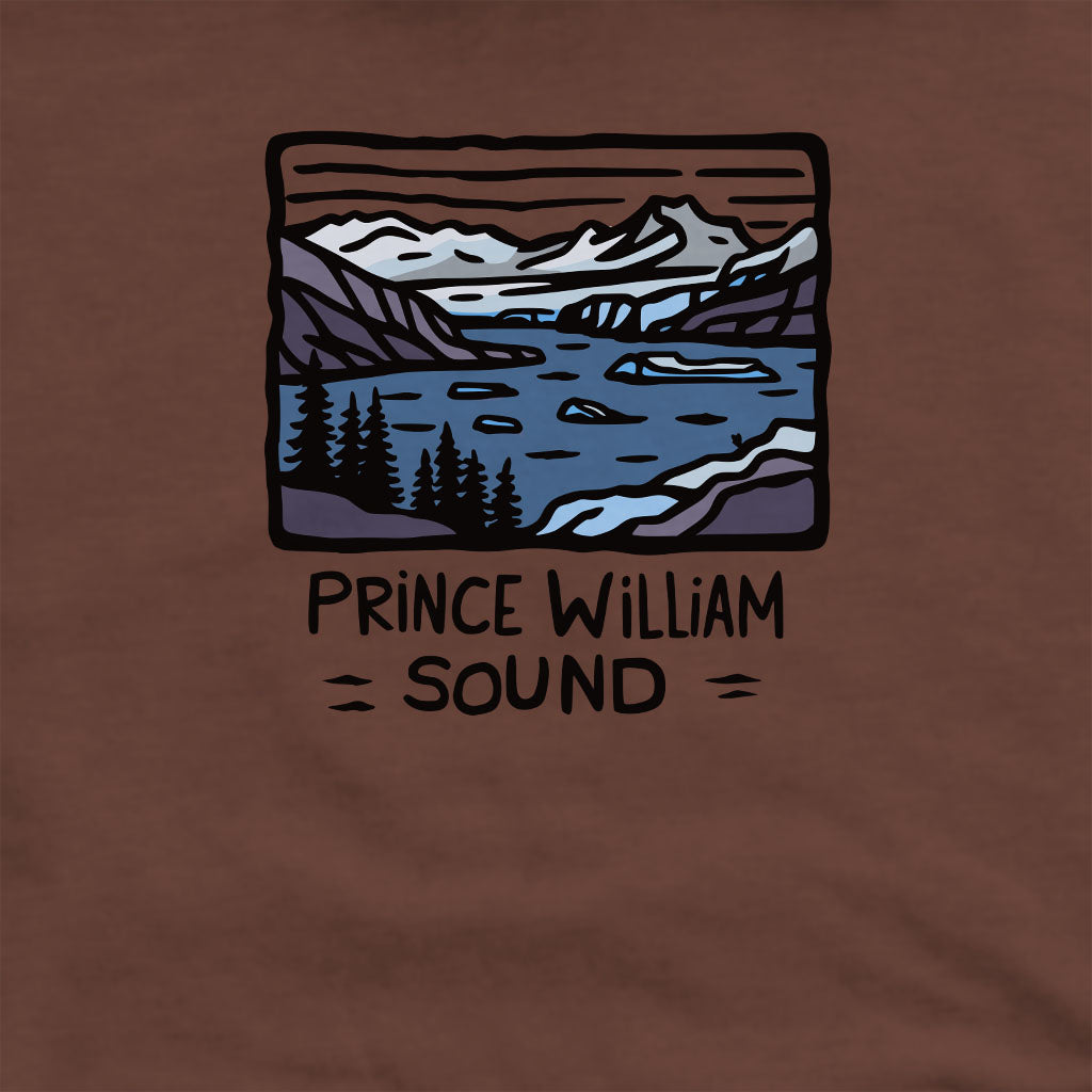 Prince William Sound Crewneck Sweatshirt Adventure and Outdoors Themed Sweatshirt