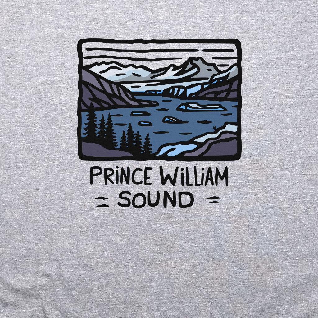 Prince William Sound Crewneck Sweatshirt Adventure and Outdoors Themed Sweatshirt