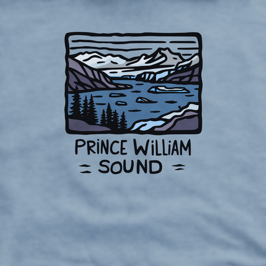 Prince William Sound Crewneck Sweatshirt Adventure and Outdoors Themed Sweatshirt