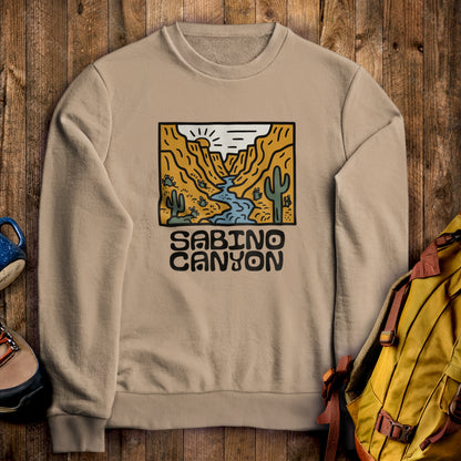 Sabino Canyon Crewneck Sweatshirt Sand Adventure and Outdoors Themed Sweatshirt