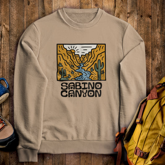 Sabino Canyon Crewneck Sweatshirt Sand Adventure and Outdoors Themed Sweatshirt