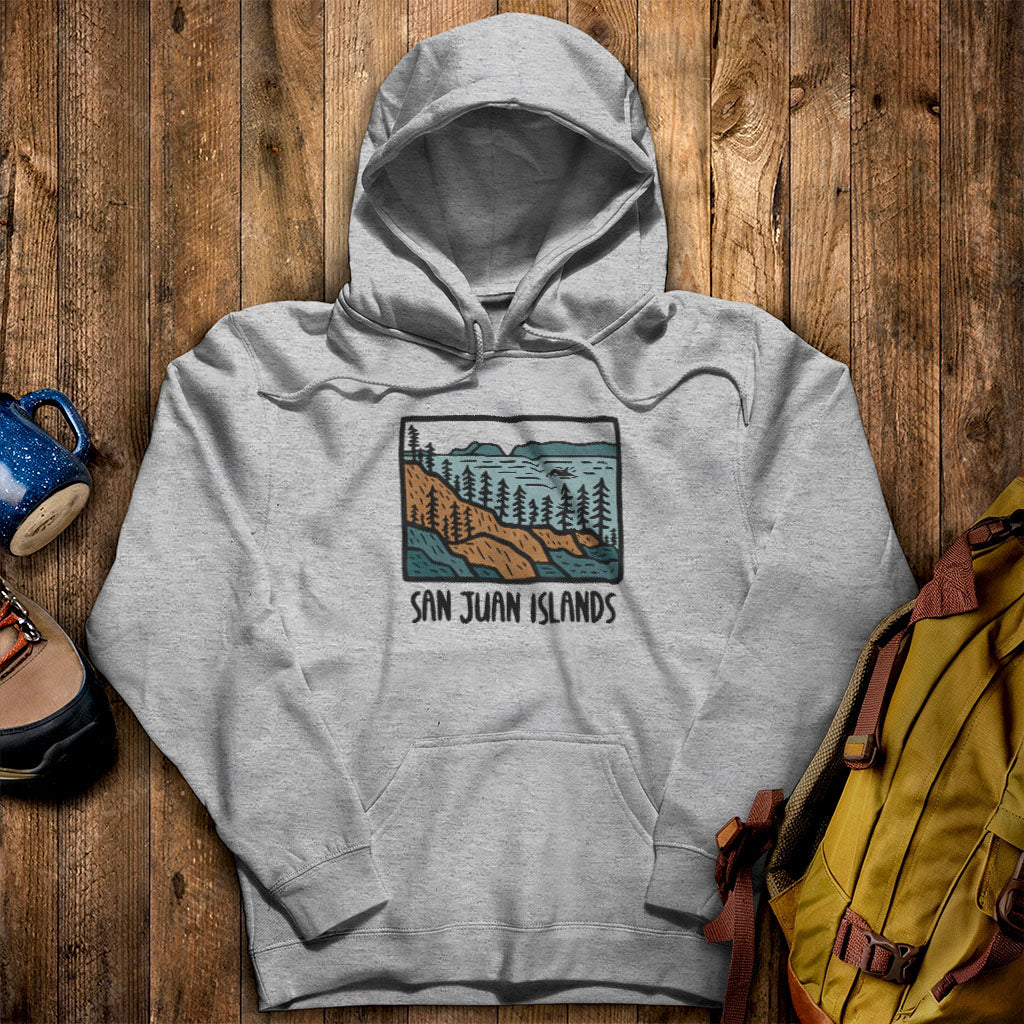 San Juan Islands Hoodie Sport Grey Adventure and Outdoors Themed Hoodie