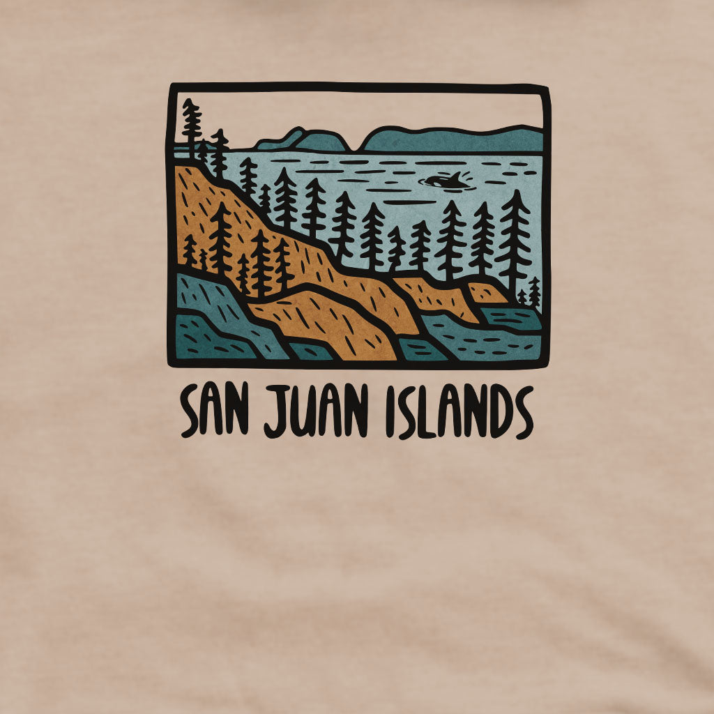 San Juan Islands Crewneck Sweatshirt Adventure and Outdoors Themed Sweatshirt