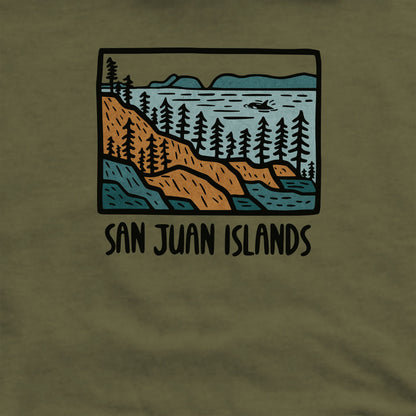 San Juan Islands Crewneck Sweatshirt Adventure and Outdoors Themed Sweatshirt