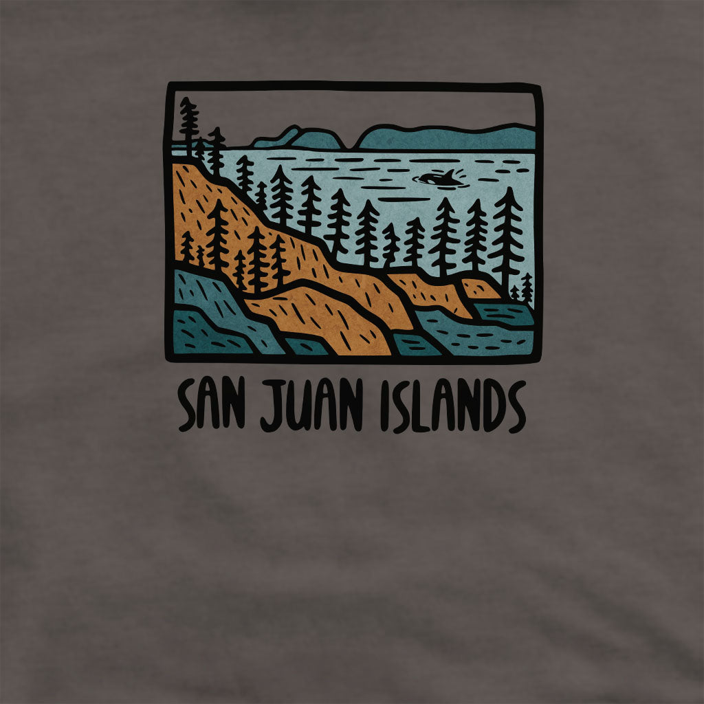 San Juan Islands Crewneck Sweatshirt Adventure and Outdoors Themed Sweatshirt
