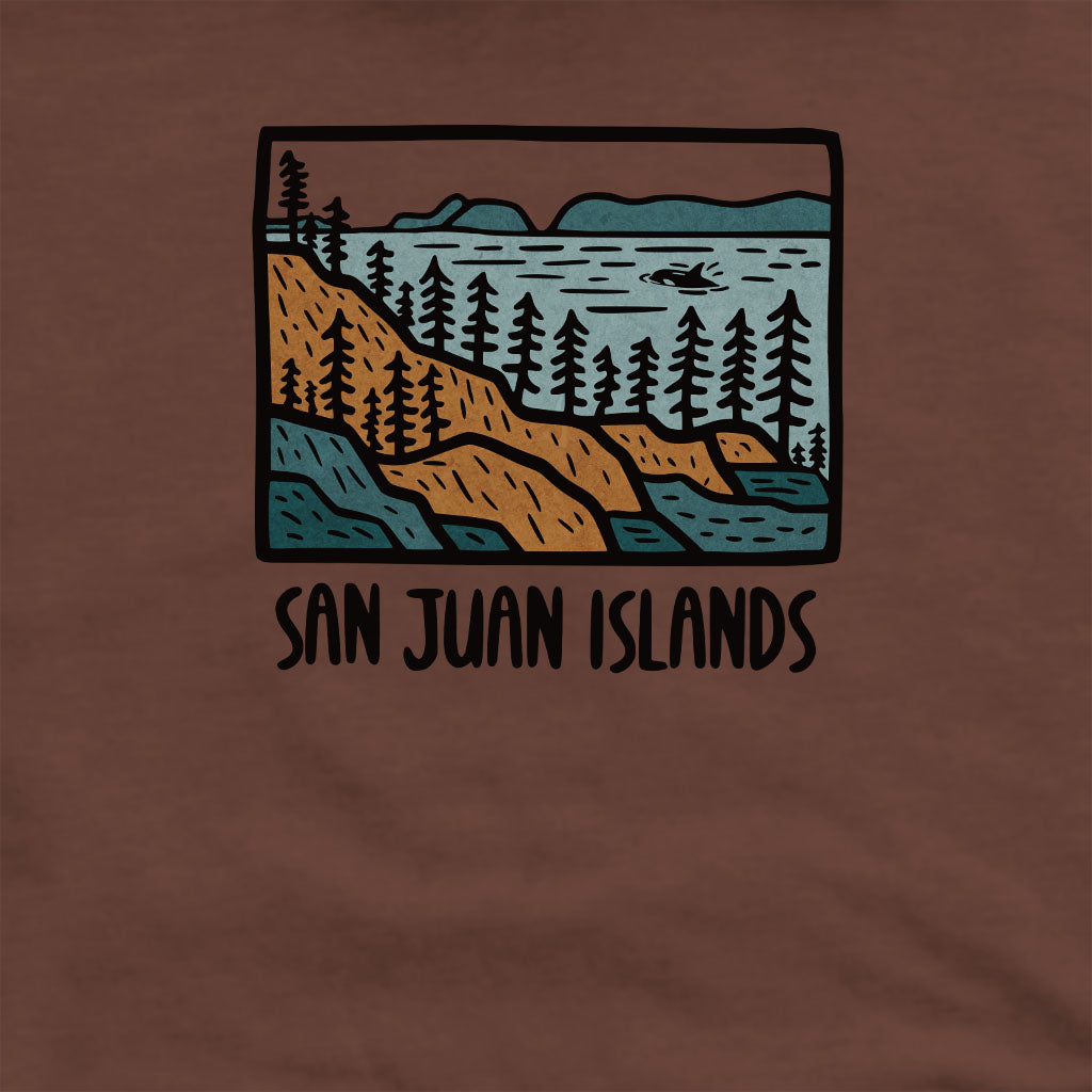 San Juan Islands Crewneck Sweatshirt Adventure and Outdoors Themed Sweatshirt