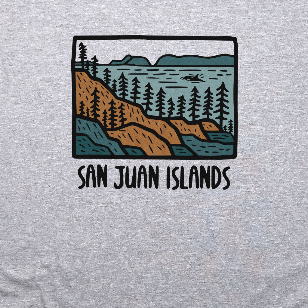San Juan Islands Crewneck Sweatshirt Adventure and Outdoors Themed Sweatshirt