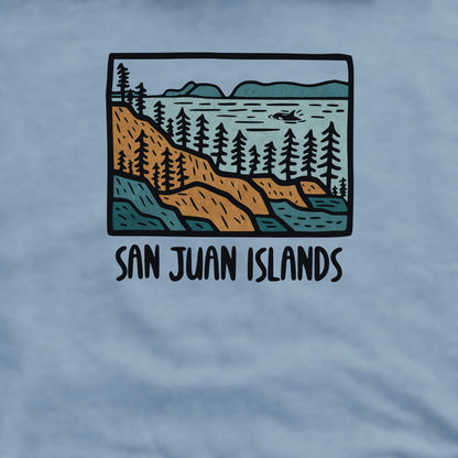 San Juan Islands Crewneck Sweatshirt Adventure and Outdoors Themed Sweatshirt