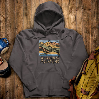 Santa Monica Mountains National Recreation Area Hoodie Charcoal Adventure and Outdoors Themed Hoodie