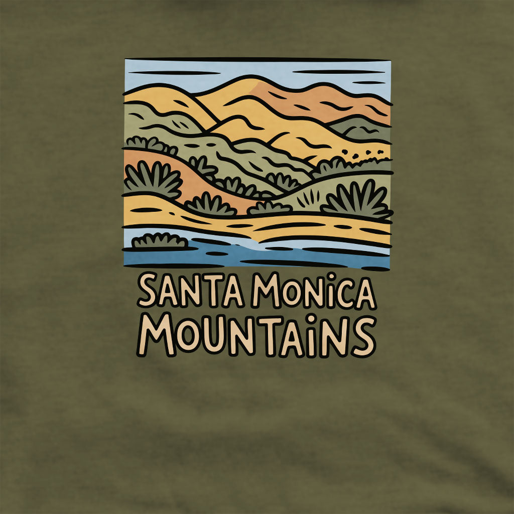 Santa Monica Mountains National Recreation Area Crewneck Sweatshirt Adventure and Outdoors Themed Sweatshirt