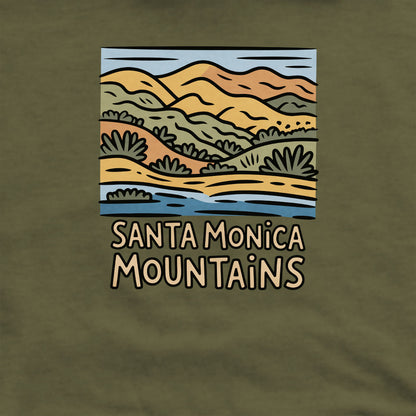 Santa Monica Mountains National Recreation Area Crewneck Sweatshirt Adventure and Outdoors Themed Sweatshirt
