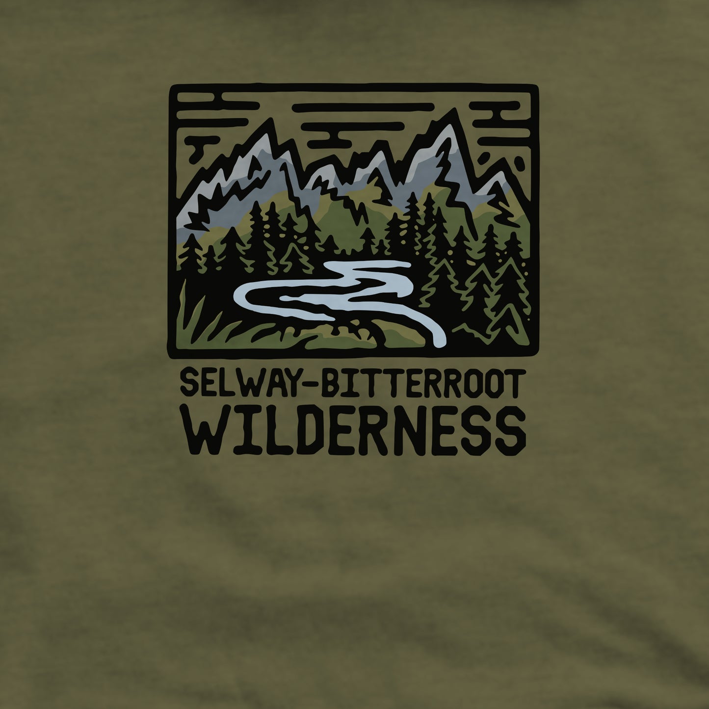 Selway-Bitterroot Wilderness Crewneck Sweatshirt Adventure and Outdoors Themed Sweatshirt