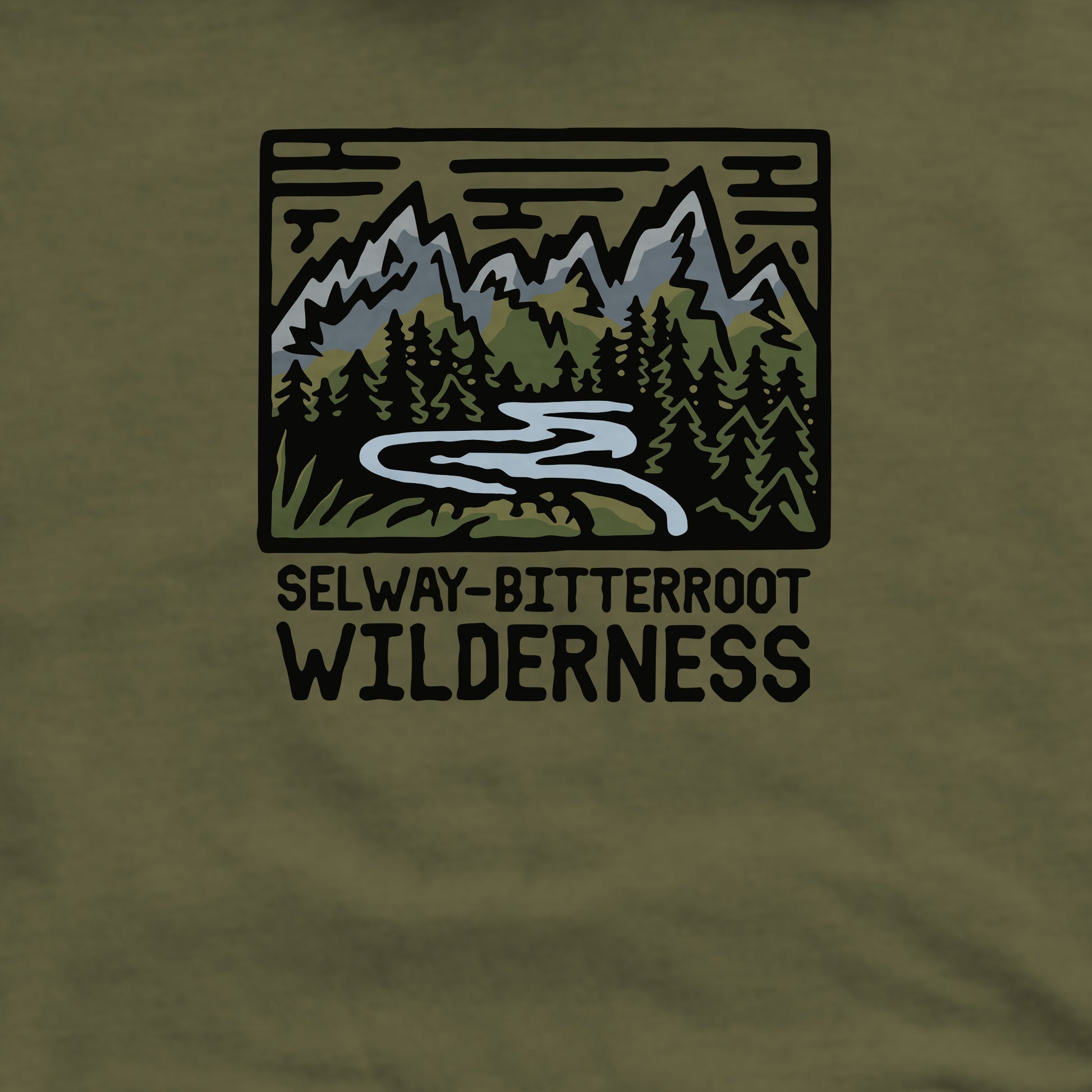Selway-Bitterroot Wilderness Crewneck Sweatshirt Adventure and Outdoors Themed Sweatshirt